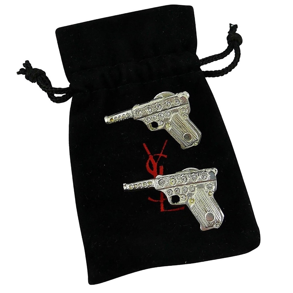 Authentic Vintage YSL Brooch Set